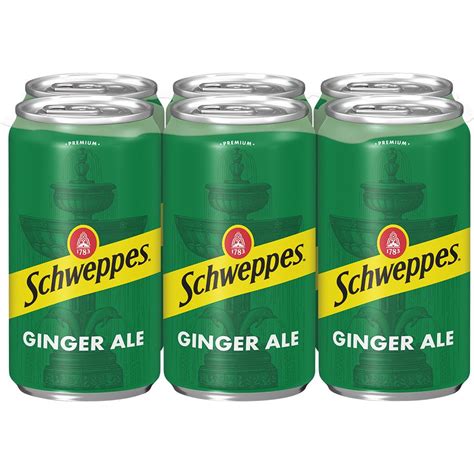 Schweppes Ginger Ale Soda 75 Fl Oz Mini Cans 6 Pack