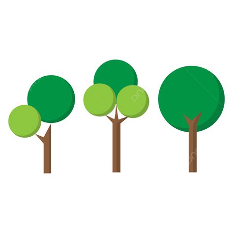 Tree Icons Set In Flat Design Vector Tree Icon Png Tree Tree