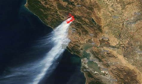 Kincaid Fire Nasa Satellite Captures Devastation Of California