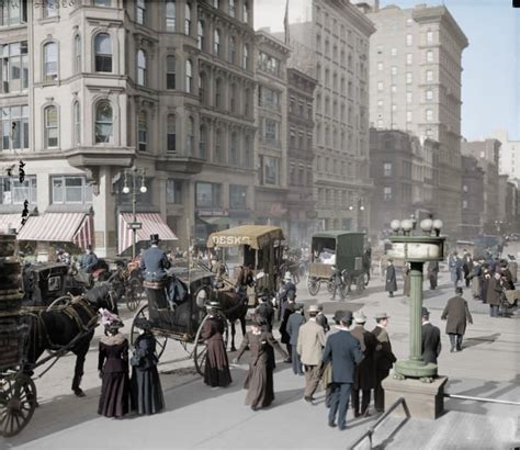 New York 1900 Colourised By Me Nyc History Vintage New York