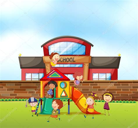 Kids Playing In Classroom Clipart
