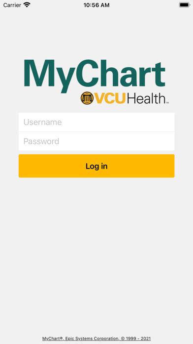 VCU Health MyChart IPhone Wired