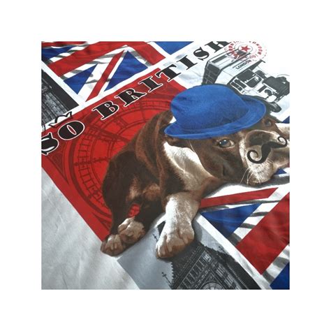 Vous trouverez ici certainement la housse de couette qui vous convient : BRITISH - housse de couette 220x240 London dog lit 2 pers ...
