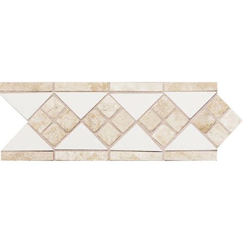 How to pureceramic decorative accent wall tile. Daltile Fashion Accents White/Travertine 4 in. x 12 in. Ceramic Listello Wall Tile ...