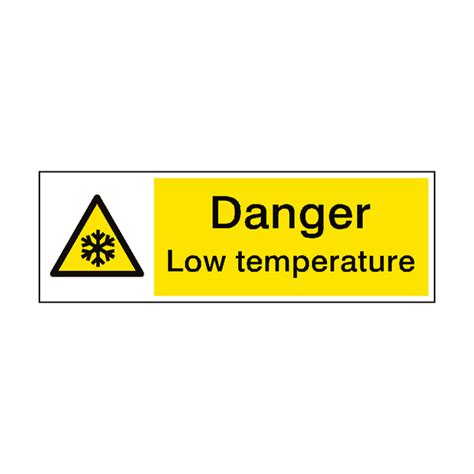 Warning Low Temperature Hazard Sign Pvc Safety Signs