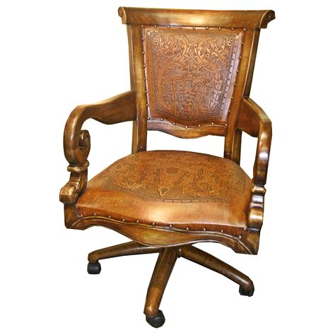 Swivel Office Chair Colonial Rustic New World Trading