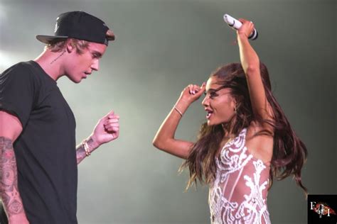ariana grande and justin bieber performs at honeymoon tour in miami hawtcelebs