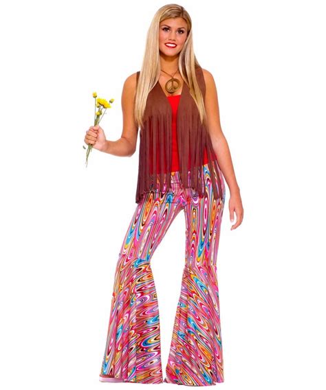 Wild Swirl Bell Bottoms Hippie Costumes