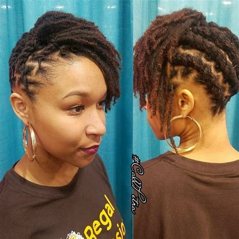 Short Hair Dreadlocks Styles For Ladies 2020 The Locks Are Dyed