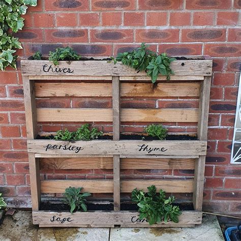 Love Using Fresh Herbs In The Kitchen This Diy Pallet Herb Garden Is