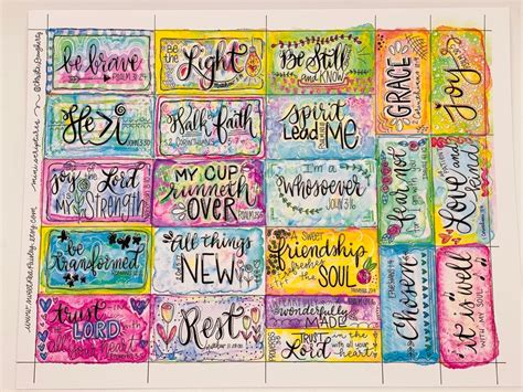 Mini Color Printable Scripture Cards 1 Inspirational Cards Etsy
