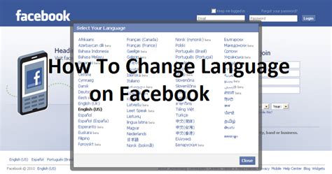 How To Change Language In Facebook Step By Step