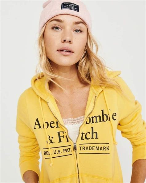 abercrombie and fitch full zip logo hoodie hoodies womens womens tops hoodies