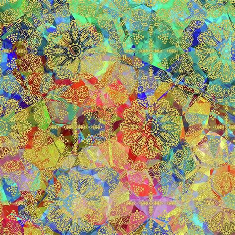 Gold Arabesque Tile Digital Art By Grace Iradian Pixels