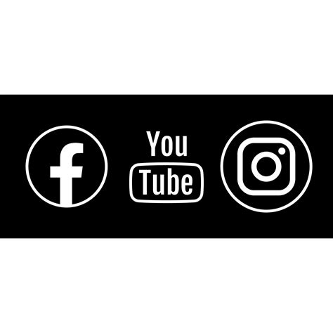 Facebook Instagram Youtube Logo Blanc Transparent Png 24983690 Png