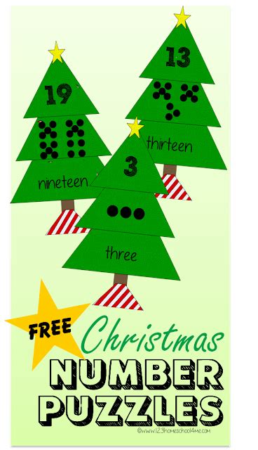 Free Christmas Tree Count To 20 Puzzles Christmas Math Games