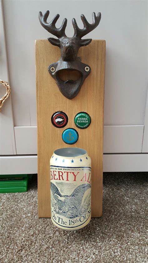 Homemade Stag Wooden Beer Bottle Opener Unique Items Products