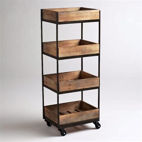 The color will change from cream to light amber over time. Wood Metal IKEA Rolling Cart (Görüntüler ile) | Ev ...