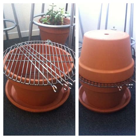Cute table clay bbq grills. Terra Cotta BBQ grill. For around $40. I used 2 -15 ...