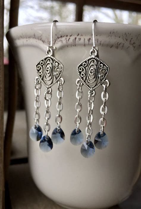 Tibetan Silver Mini Filigree Chandelier Earrings With Mini Etsy