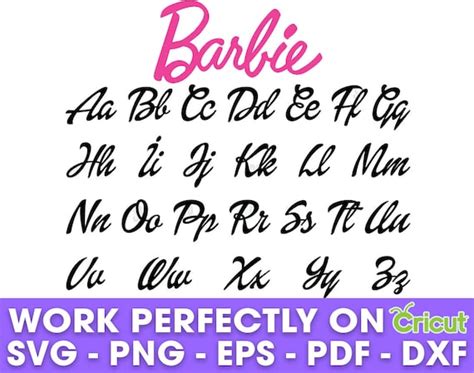 Barbie Font Svg Alphabet Barbie Lettres Barbie Texte Etsy France