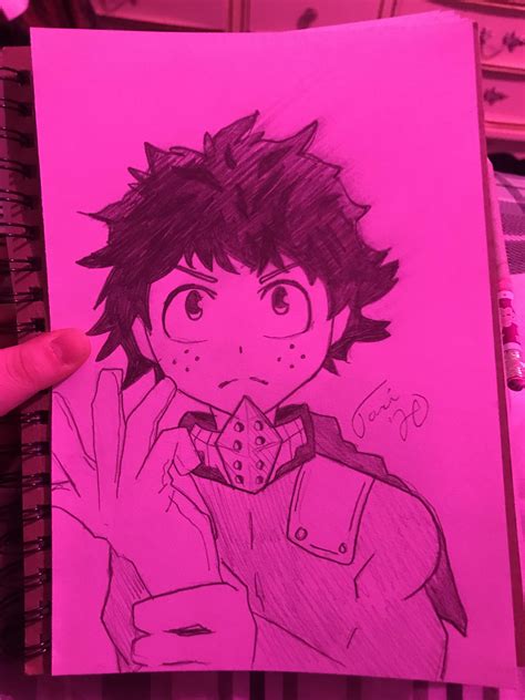 I Drew Deku From My Hero Academia And I Feel Proud Enough To Post It
