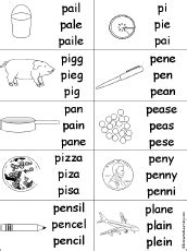 Pictures of things that start with the letter p. Circle the Words that Start with P: EnchantedLearning.com