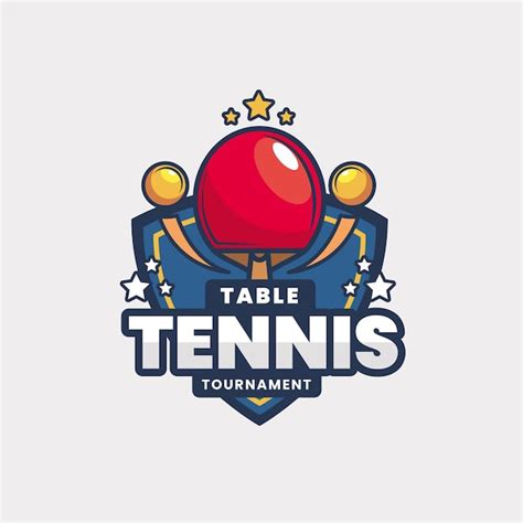 Free Vector Detailed Table Tennis Tournament Logo