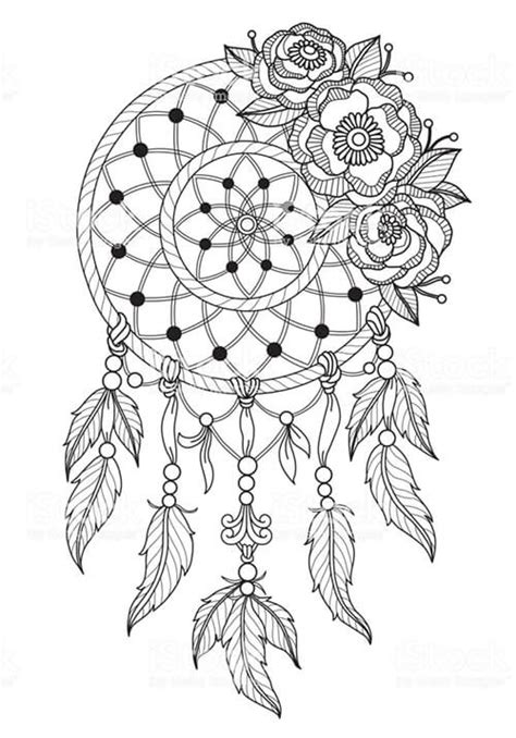 Discover Dream Catcher With Falling Feathers Drawing Easy To Draw