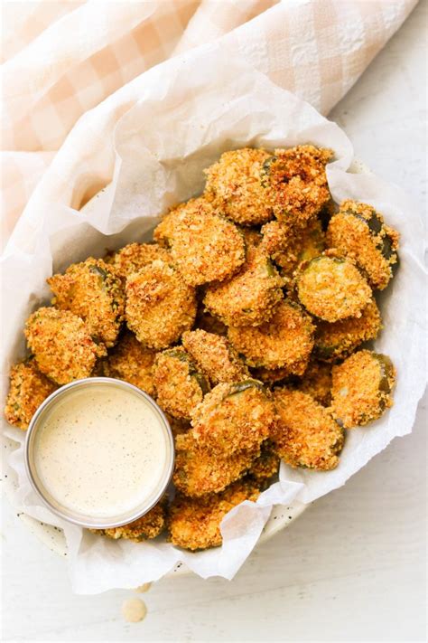 Second, coat each pickle slice in the flour, then in the egg mixture and then in. Keto Air Fryer Fried Pickles (Paleo, Whole30) - What Great ...