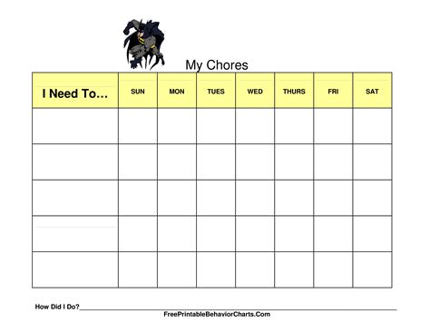 Chore Chart Examples Chore Chart Kids Chores For Kids Writing Practice