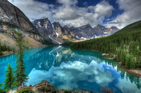 Banff National Parkmoraine Lake Full Hd Wallpaper And Background Image