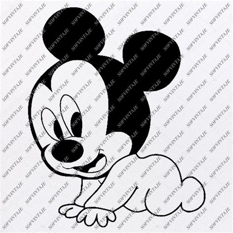 Disney Svg File Mickey Mause Svg Baby Mickey Mause Mickey Mouse