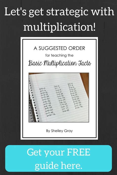 Free Guide A Suggested Order Of Teaching For The Basic Multiplication