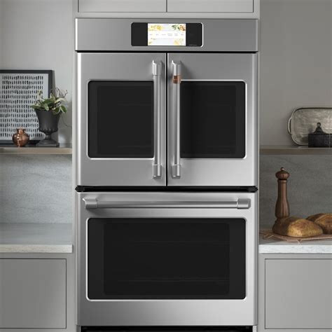 Cafe 30 French Door Double Wall Oven In Stainless Steel Nfm