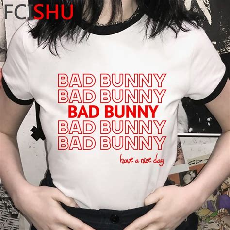 Shop Bad Bunny Have A Nice Day T Shirt Bad Bunny Merch
