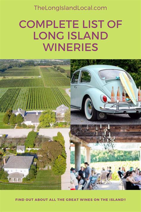Complete List Of Long Island Wineries Long Island Winery Island Winery