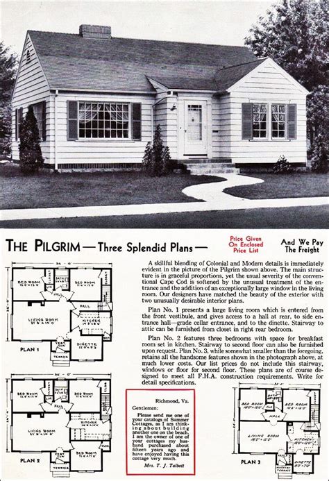The Pilgrim Kit House Floor Plan Made By The Aladdin Company In Bay