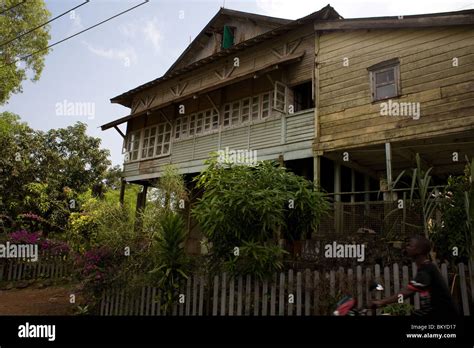 Old Colonial Wooden Houses At Hill Station Freetown Sierra Leone