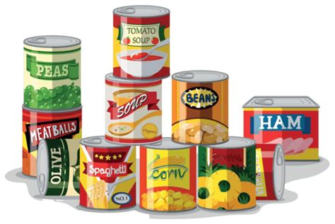 Spaghetti In Aluminum Can Food Canned Food Ingredient Vector Food