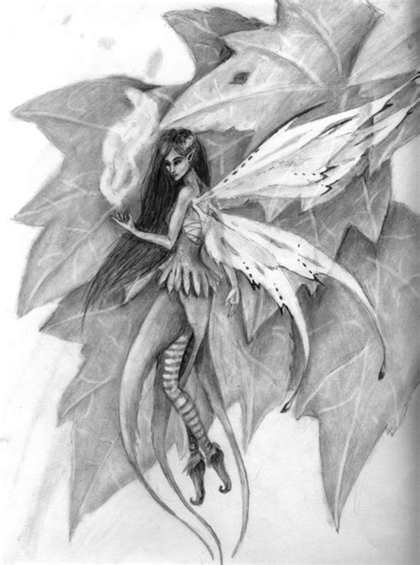 Beautiful Fairy Drawings Fairy Pencil Drawing By Amandakathryn