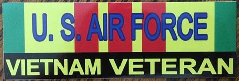 One Us Air Force Vietnam Veteran 6 X 2 Bumper Sticker 265 Free