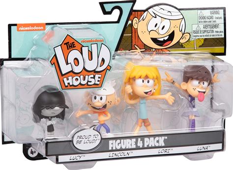 The Loud House Figure 4 Pack Lincoln Lori Lucy Luna Action