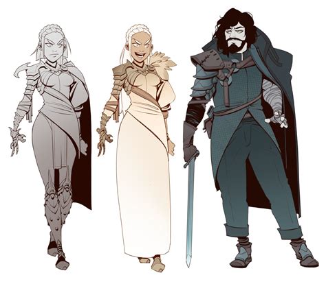 Artstation Daenerys Targaryen Jon Snow Redesigns Brother Baston