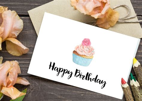 Cupcake Birthday Cards Free Printable Taste Of The Frontier