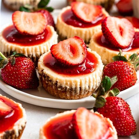 mini strawberry cheesecakes rich and delish