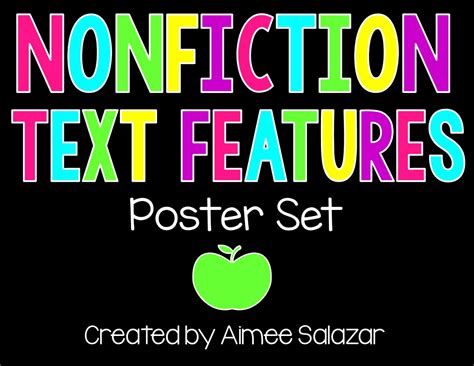 Nonfiction Text Features Posters Primarily Speaking