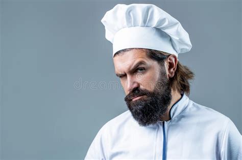 Bearded Chef Cooks Or Baker Bearded Male Chefs Isolated Cook Hat Stock Image Image Of Head