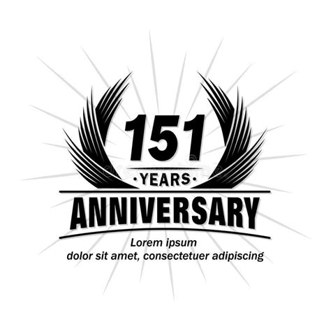 151 Years Anniversary Elegant Anniversary Design 151st Years Logo