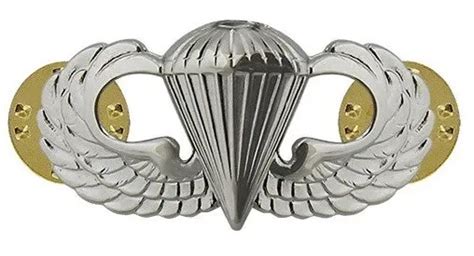 Us Army Silver Basic Parachute Paratrooper Airborne Jump Wing Military